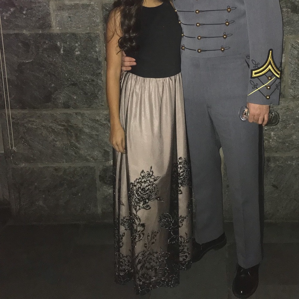 Long black rose dress!